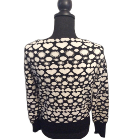 Anthropology Black and White Patterned Women's Sweater - Picture 5 of 5